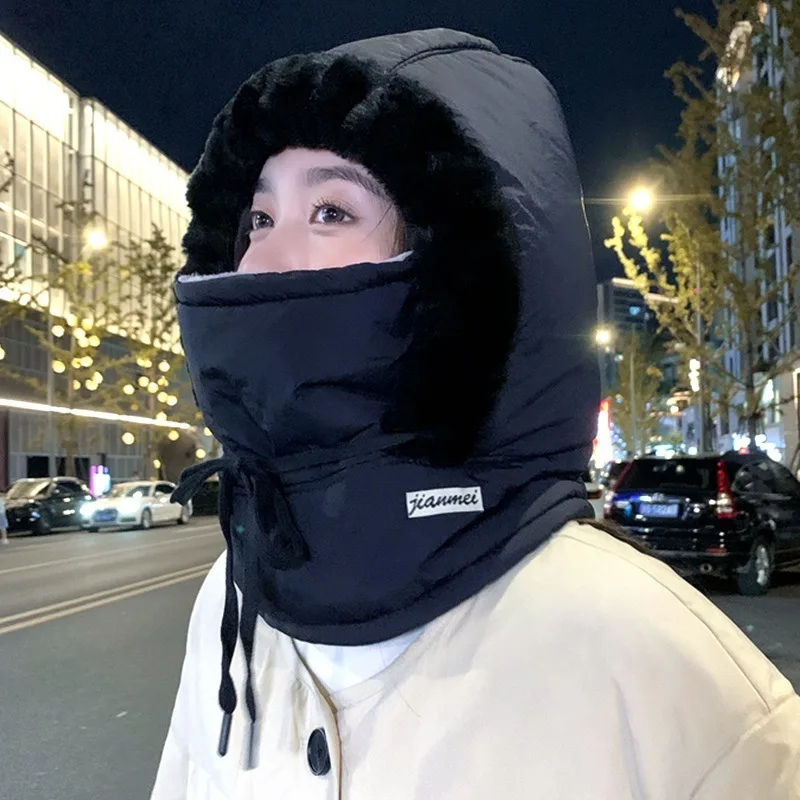 겨울용 오토바이 따뜻한 넥 게이터 방풍 야외 스포츠 마스크 페이스 발라클라바 면 3-in-1 비니 모자 따뜻한 얼굴 보호