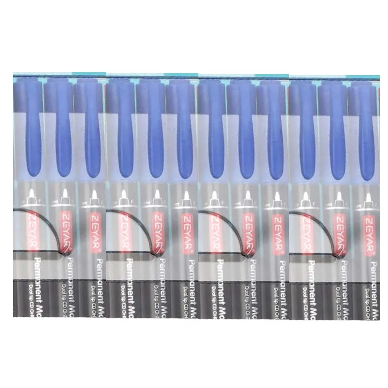 Gxin G-107 12PCS Colored Permanent Marker. Art Pens.Dual Tip.Waterproof.Practical Pen.Perfect For Industry School And Home.Color view 3