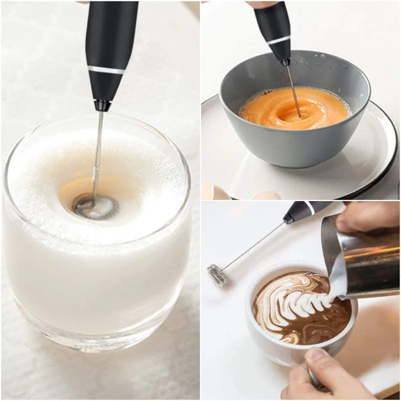 Electric Milk Frother Whisk Mixer Handheld Frothers USB Mini
