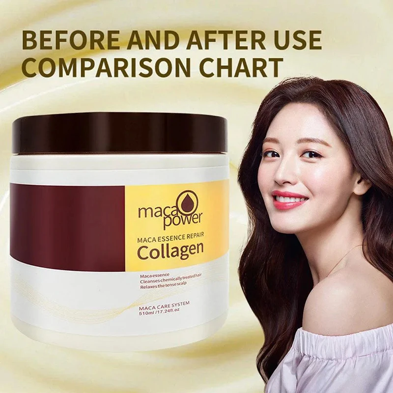 

Nut Oil Collagen Keratin Hair Mask Repairs Damage Softens Frizz Anti-loss Anti-dry Long Lasting Moisturizing Hair Care Product