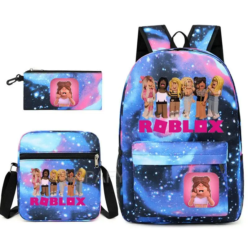 New Roblox Backpack School Student Canvas Backpack For Boys Girls