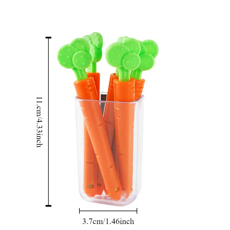 Bag Clips Portable Food Snack Bag Sealing Clamp Carrot Shape Food Fresh Keep Organizer Sealing Clips Kitchen Storage Tools 5/1pcs sealing clips bag clips bread bag clips kitchen bag clips storage bag clips
