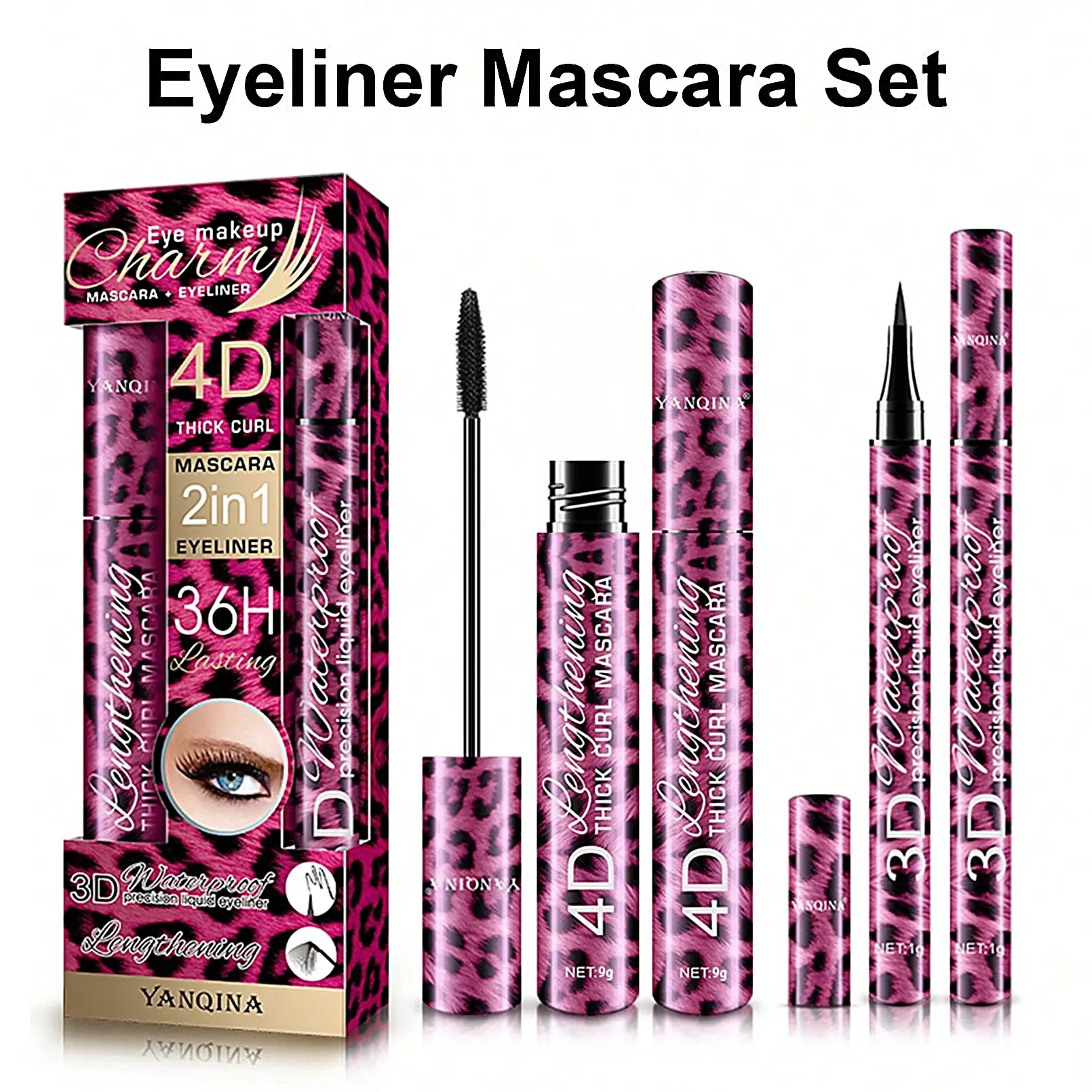 Waterproof 4D Eyeliner & Mascara Eye Makeup Set
