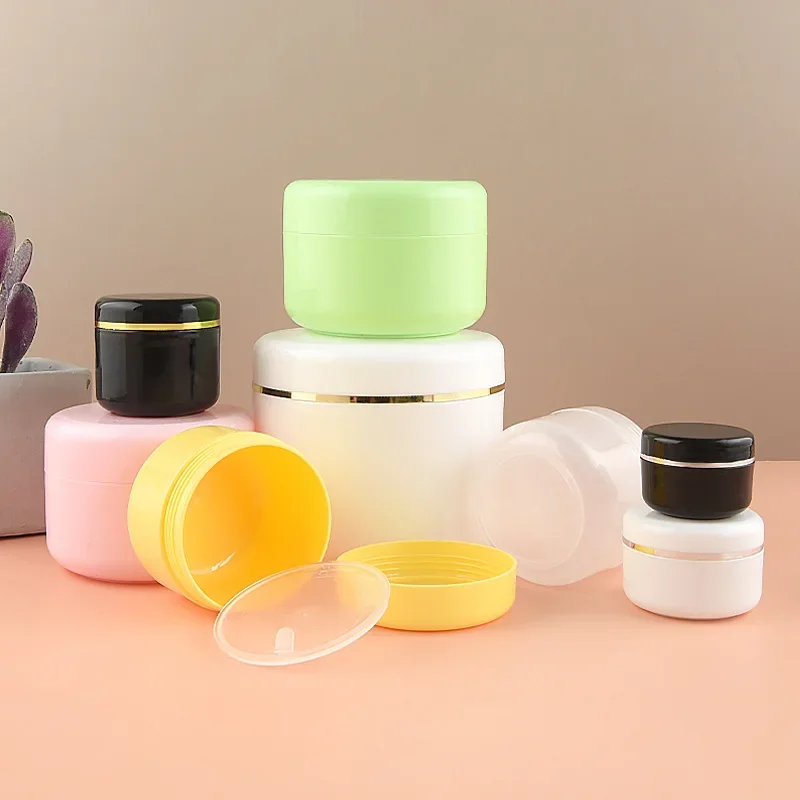 

10g Cream Jar White Plastic Makeup Container Sample Cosmetics Box Empty Makeup Jar Pot Refillable Bottles Travel Face Cream Jar