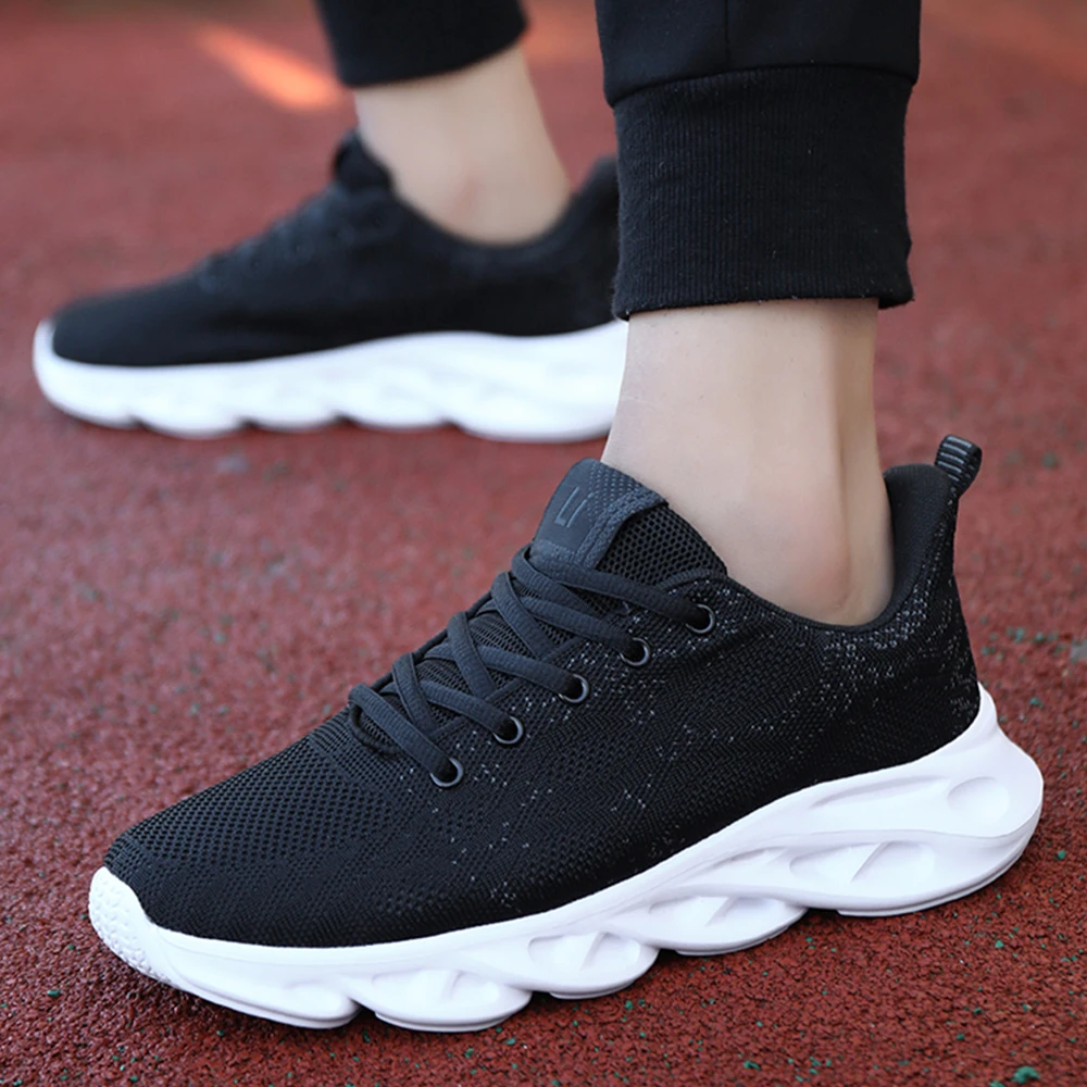 Men Leather Sneakers Running Men Casual Running Sneakers Men's
