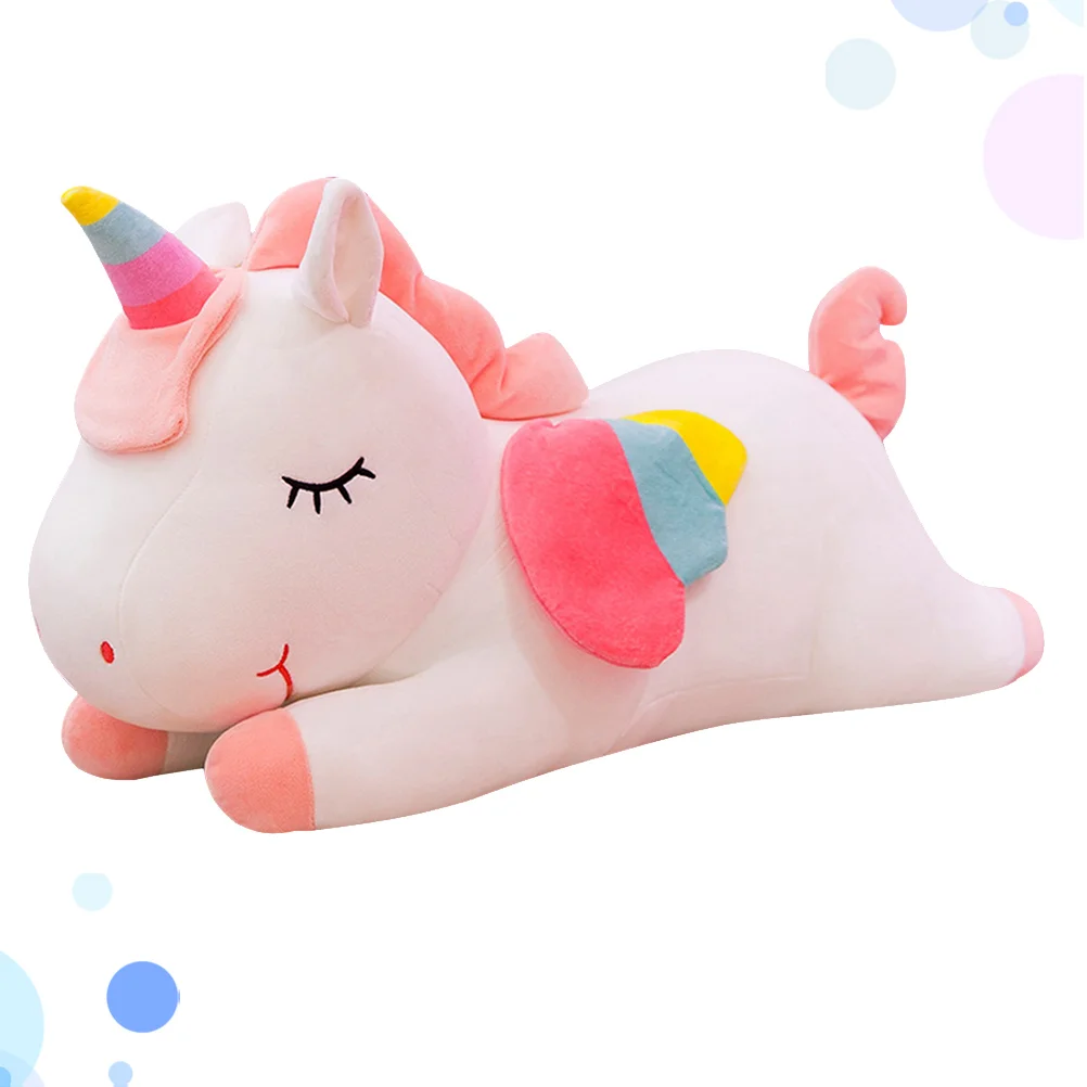 

Stuffed Plush Sleeping Hugging Pillows Cuddly Plush Pillows Pillow with Rainbow Horn Kawaii Plushie Birthday Gift 40cm