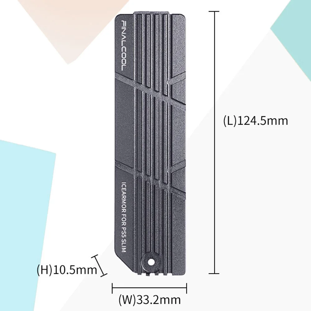 열 실리콘 패드가 있는 슬림 SSD 방열판, 2280 M.2 NVMe SSD용 SSD 냉각 장착 키트, PS5 방열판