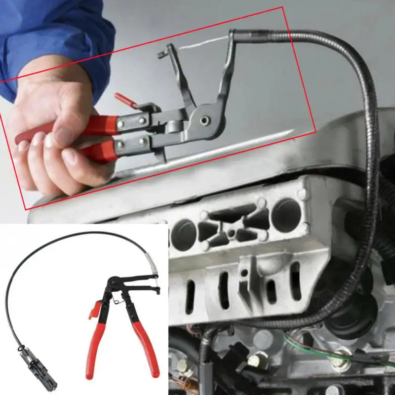 

Auto Vehicle Tools Cable Type Flexible Wire Long Reach Hose Clamp Pliers for Car Repairs Hose Clamp Removal Hand Tools Alicate