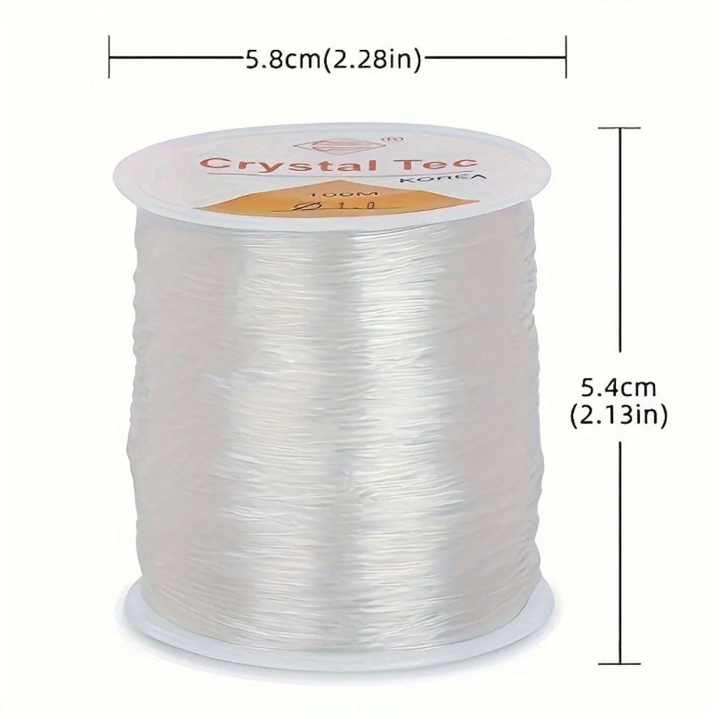 Crystal Bead Elastic Rope for DIY Jewelry Making - Strong Elastic Thread for Necklaces and Bracelets