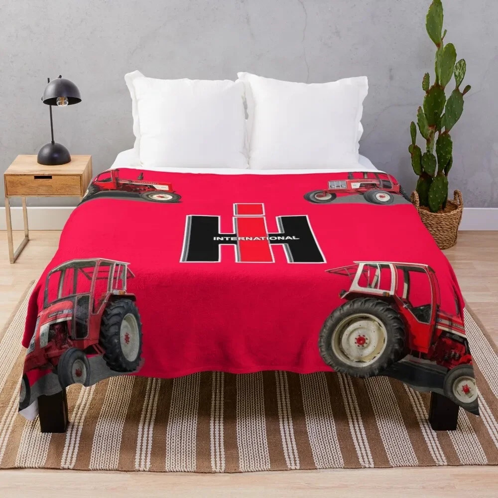 red tractor Throw Blanket Fluffy Softs Sofa Throw blankets ands Thermal Blankets