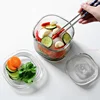 Korean Style Glass Kimchi Jars Household Transparent Light Stain Jars Thickened Glass Weight Stone with Lid Kitchen Kimchi Jars 1