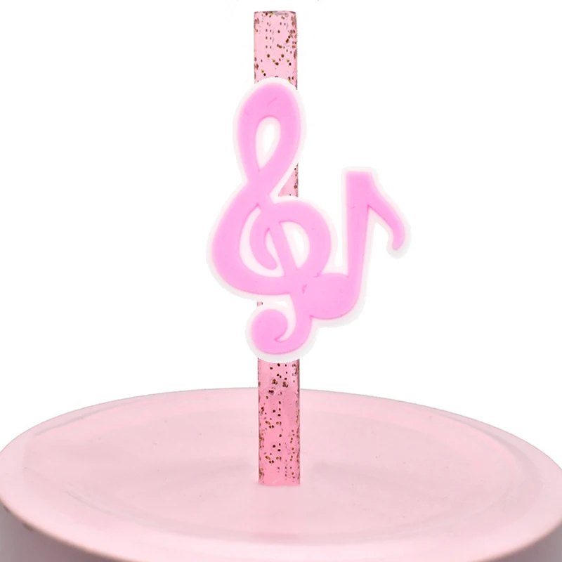 1PCS Music notes charms straw toppers Music notes straw toppers