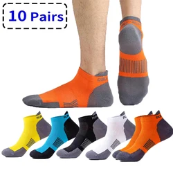 Calcetines deportivos de algodón para hombre, medias informales de malla transpirable, para correr, regalo, gran Size38-47, 10 pares