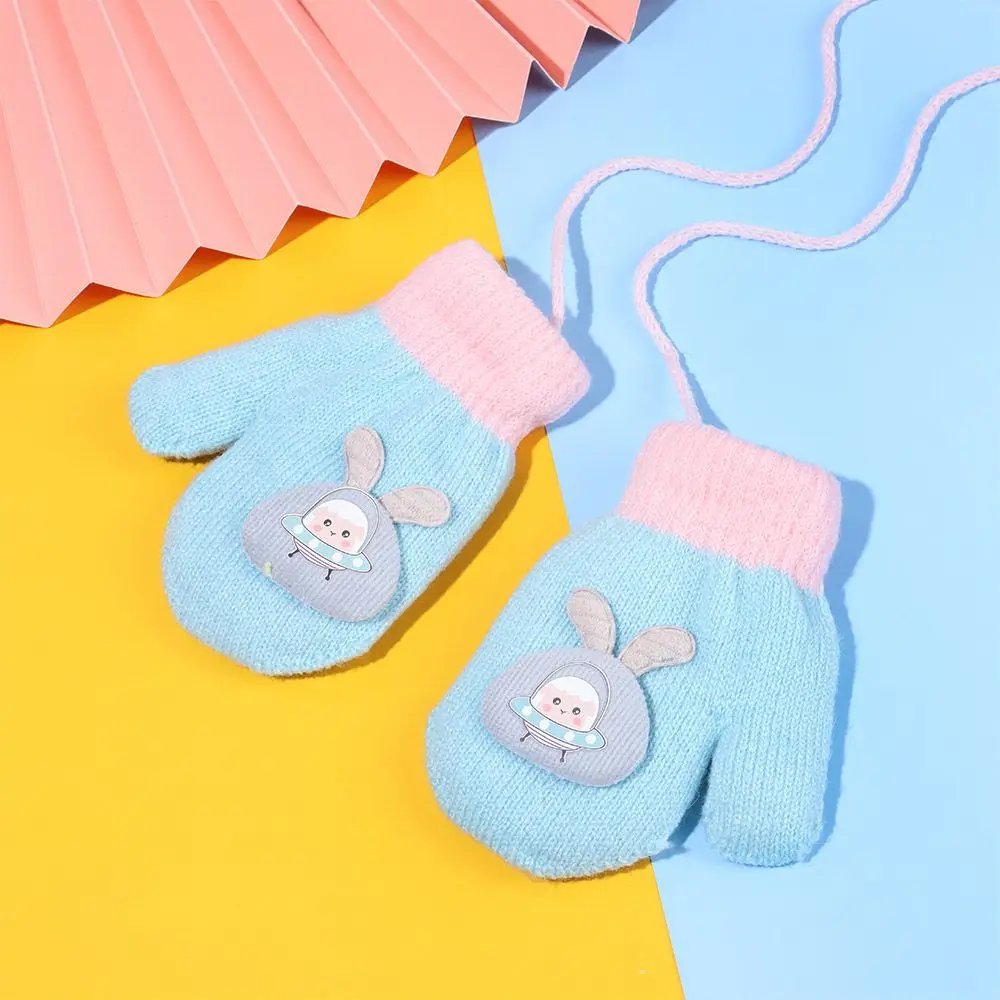 Verdicken Fäustlinge für Kinder Kinder Fäustlinge Winter süße Strick handschuhe Kleinkind warmes Seil 1-3 Jahre Junge Mädchen Baby Handschuhe – Detail 11