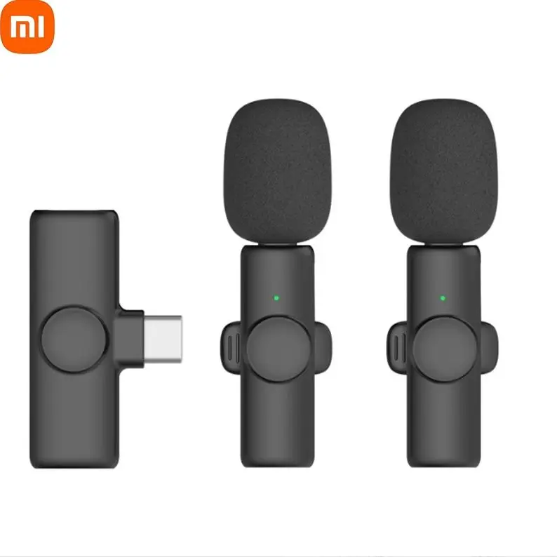 XIAOMI Wireless Lavalier Microphone Portable Video Recording Clip On Lapel Mic For IPhone Type-C Android Live Stream wireless microphone Microphones