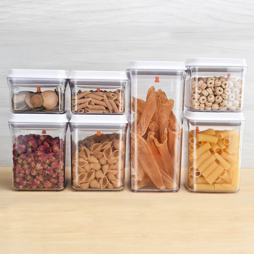 Milk Powder Keeping Airtight Transparent Food Storage 7pcs Dry Food Storage Container