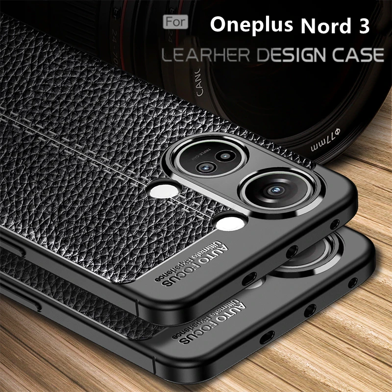 Per Oneplus Nord 3 5G Custodia Cover Oneplus Nord 3 5G Capas Soft Tpu Silicone Bumper Leather Fundas One Plus Oneplus Nord 3 5G