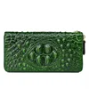 Crocodile Pattern Genuine Leather Woman Wallet Large Real Cow Leatther Purse Luxury Alligator Ladies Clutch Bag 1