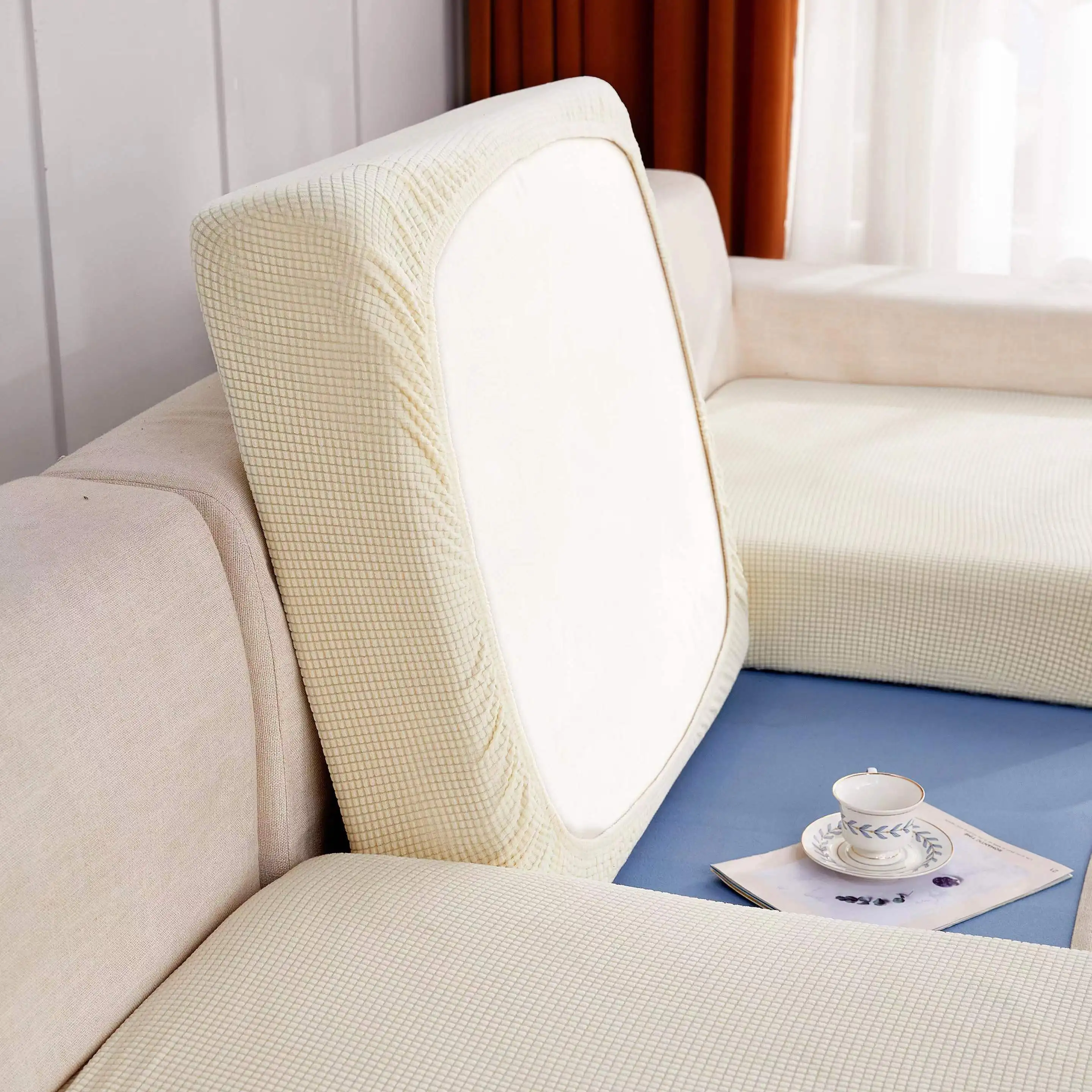 Jacquard Sofa Slipcover Non-slip Stretch Adjustable Sofa Cover Furniture Protector for Bedroom Office Living Room Home Decor 6