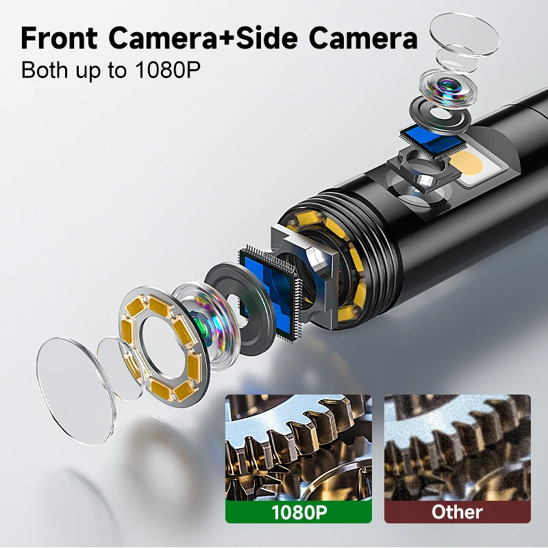 Type-C Endoscope Single Dual Camera Waterproof USB Probe 3in1 IOS Micro USB Car Inspection Borescope for iphone Android Phones 4