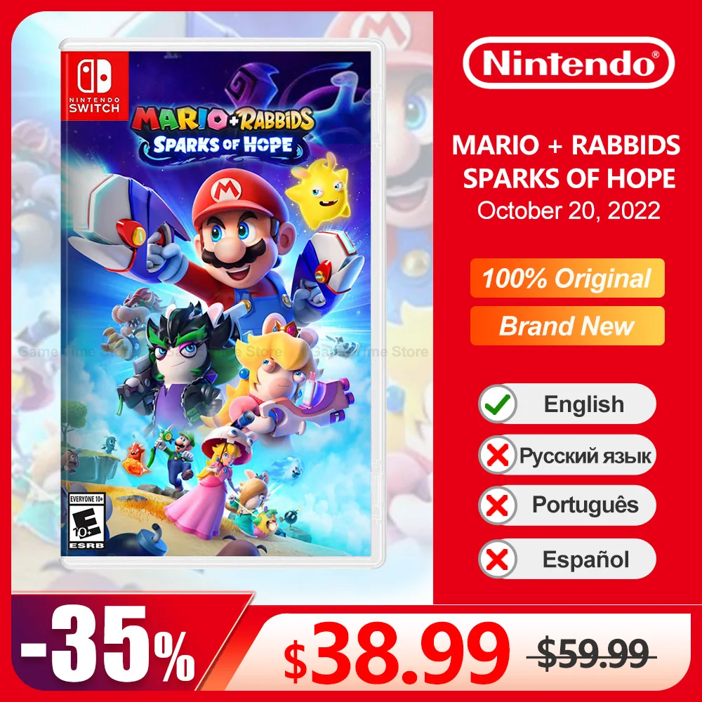 Mario + Rabides Sparks Of Hope Nintendo Switch Offerte Di Gioco 100% Scheda Di Gioco Fisica Ufficiale Per Switch Oled Lite Console Di Gioco