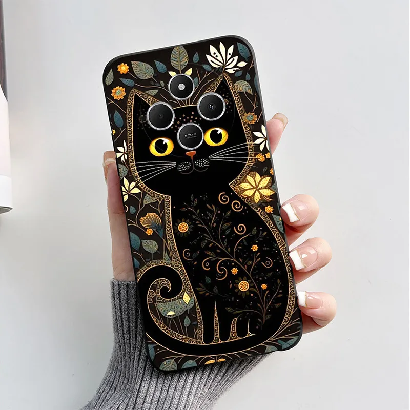 Cute Cat & Puppy Cartoon Silicone Phone Case - Soft TPU Bumper Cover