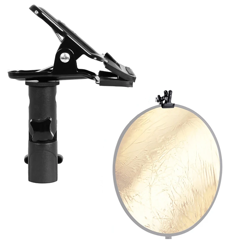 Heavy Duty Metal Clamp Holder Reflector Metal Clip Mount 1/4" to 3/8" Light Stand Mounting for Flash Umbrella Bracket A0NB photography reflector holder photography backdrop clamps