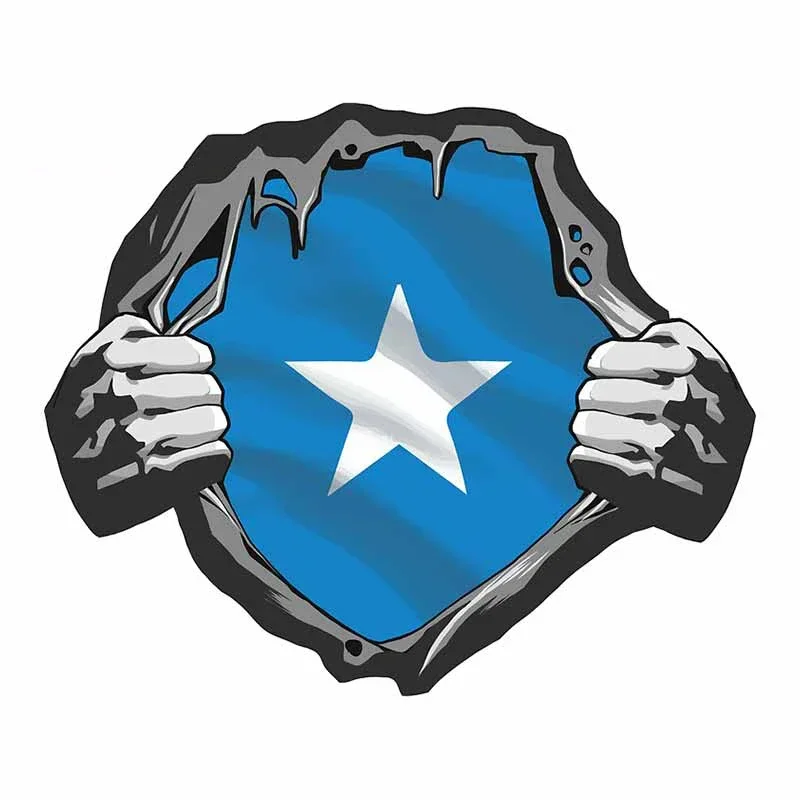 

TXCT Personality Torn Somali Flag Body Car Decal Cartoon Car Sticker Material Waterproof Creative Decoration 10cm