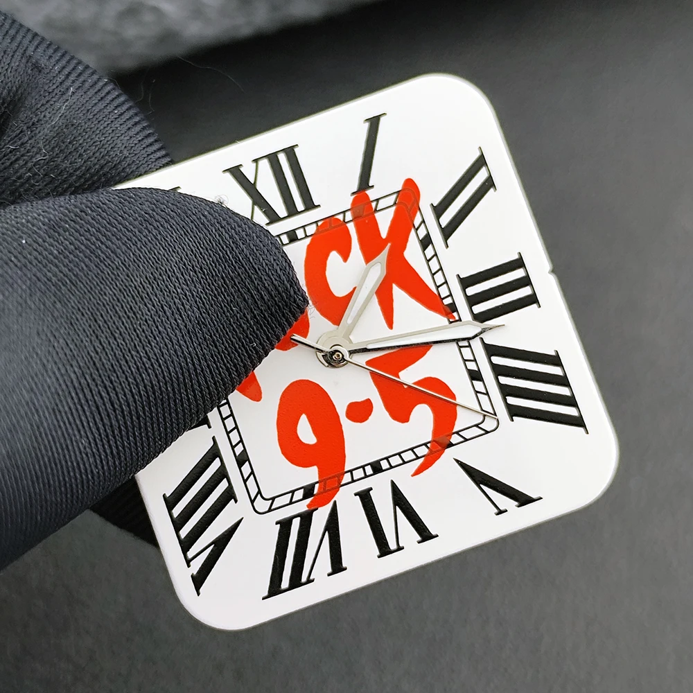 Square Dial 'Time is Money' Customized Watch Face for Premium Watch Accessories