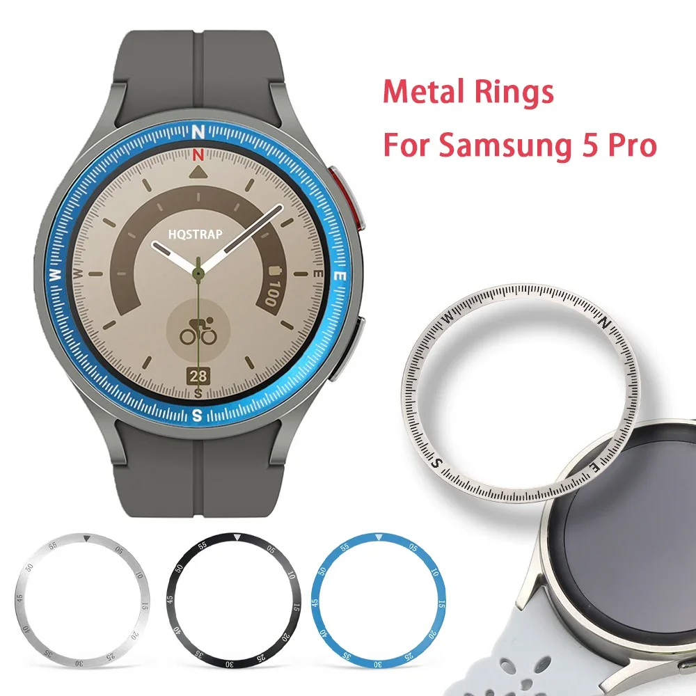 

Stainless Steel Bezel for Samsung Galaxy Watch 5 pro Metal Rings for Samsung Watch 5 45mm Protection Watch Case Bumper Ring