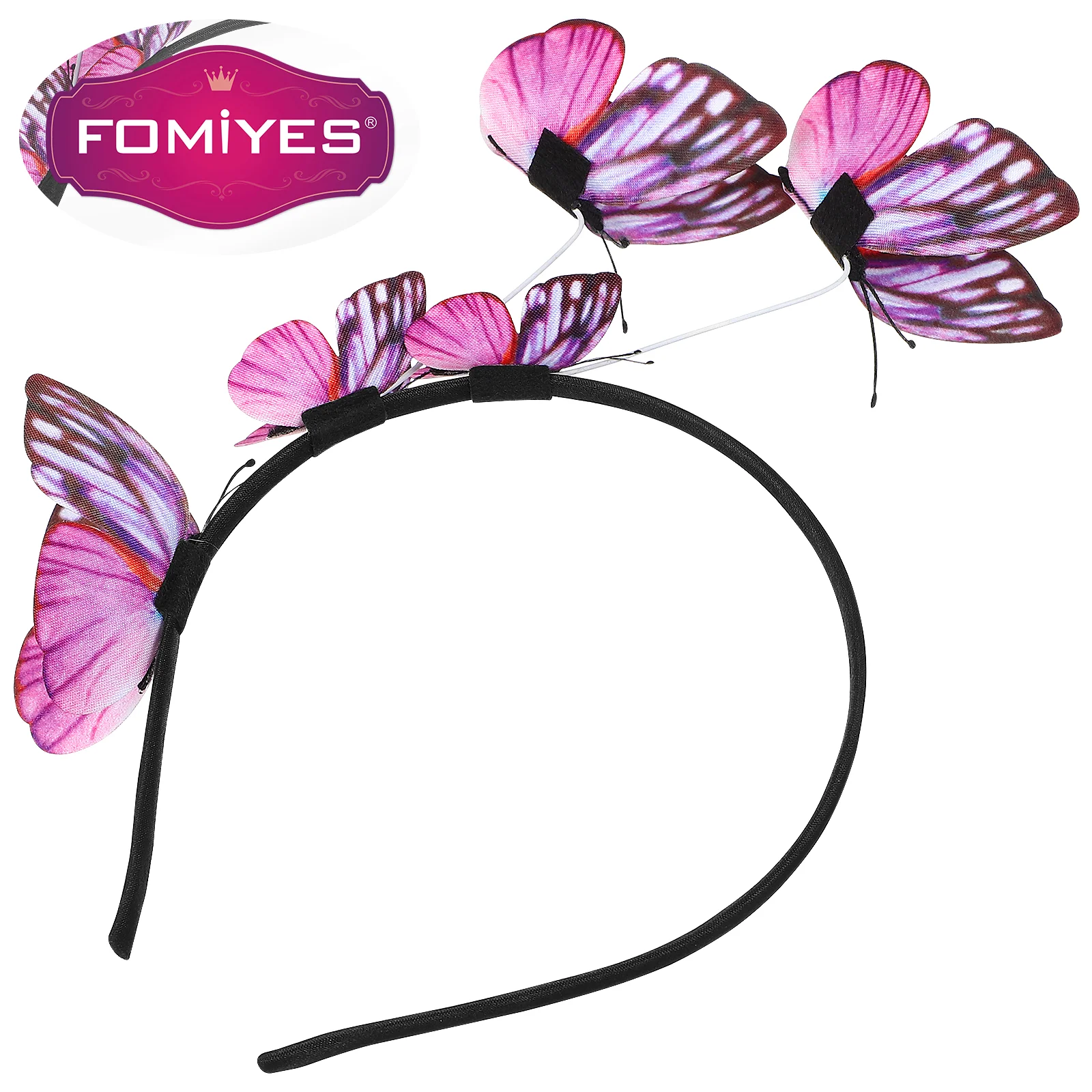 

Women Headbands Hairband Ribbons European American Butterfly for Girls Fascinator Crown Miss