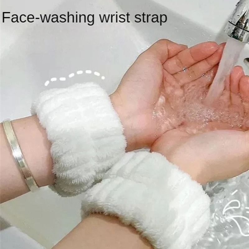 

Face Washing Wristbands Straps Soft Convenience Elastic Absorbent Towel for Skincare Shower SPA Yoga Sports Wash Band