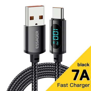 Essager 100W PD USB Type-C Cable – 7A Fast Charging for OPPO, Realme, Huawei, Poco, Samsung 1