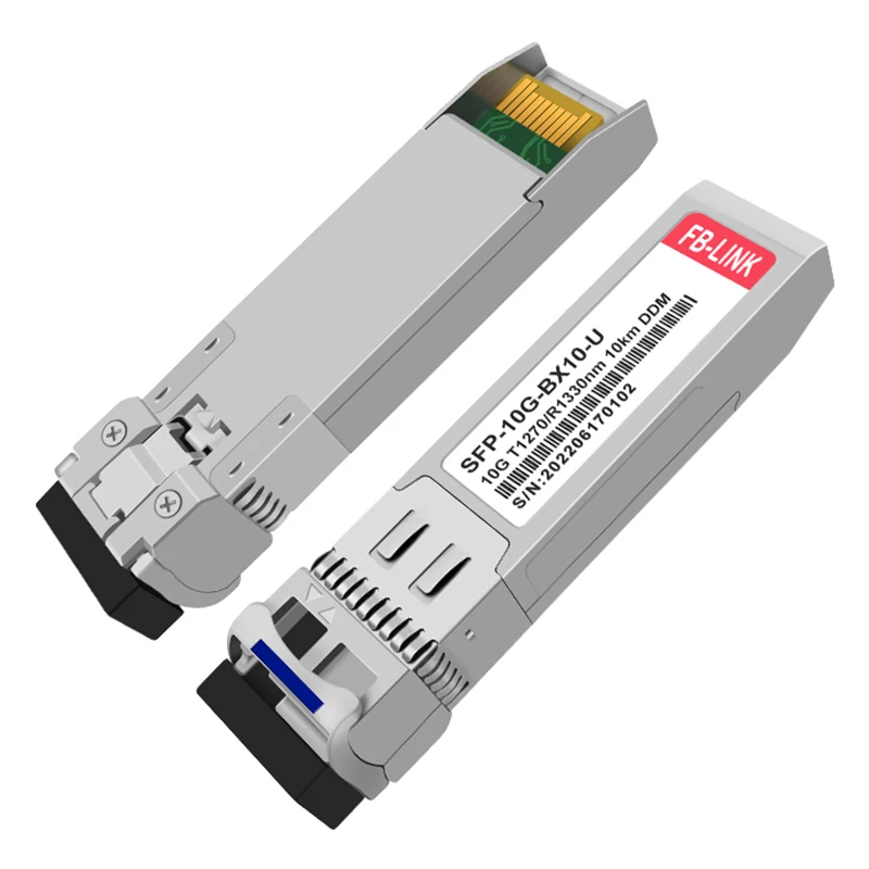 10G BIDI 10KM SFP+ Single LC Fiber Optic Transceiver Module 1270nm/1330nm DOM compatible with Cisco Mikrotik Mellanox switch
