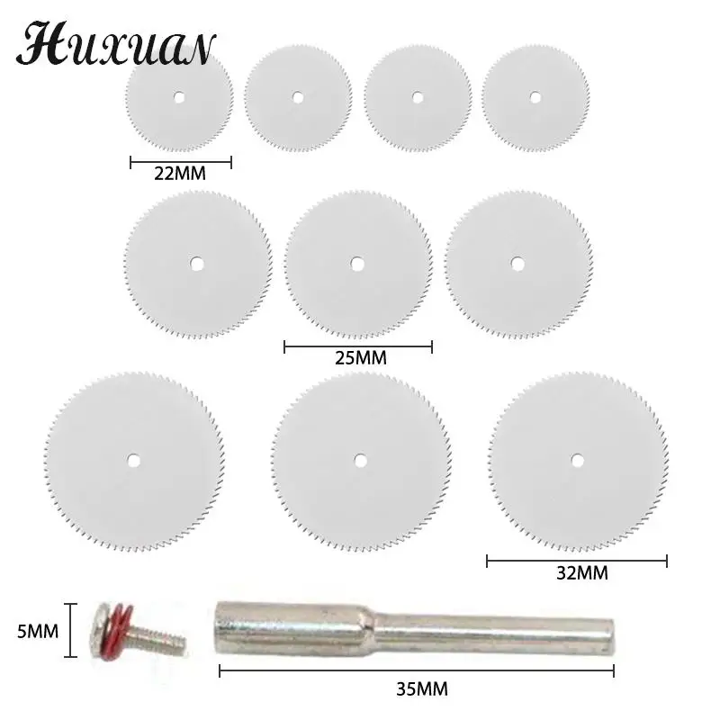

11Pcs Kit Mini Circular Saw Blade Electric Grinding Cut Cutoff Mandrel Set Metal Disc Tool Electric Grinding Cut Off Mandrel Set