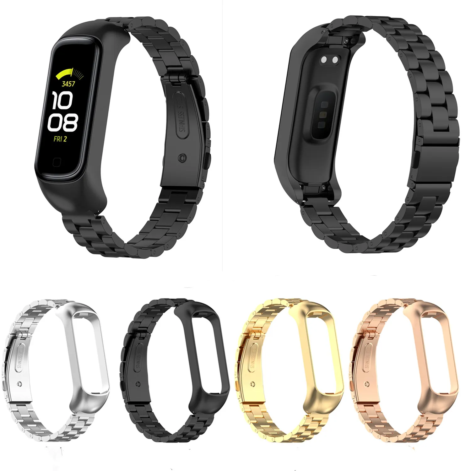 

Metal strap+Watch Case For Samsung Galaxy Fit2 SM-R220 47mm stainless steel smartwatch wristband For Samsung Watch Fit2 SM-R220