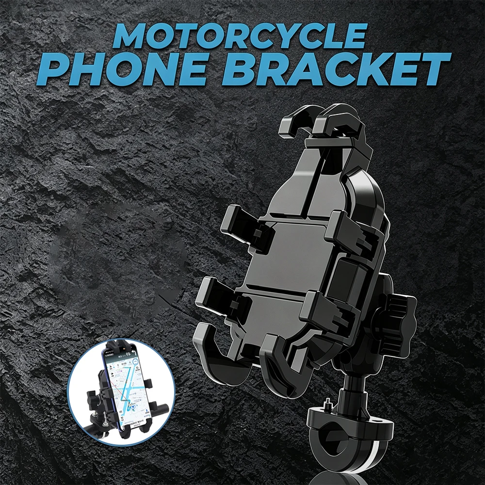 Durable 360° Adjustable Anti-Shake Motorcycle Phone Holder