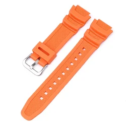 Premium 18mm Silicone Rubber Watch Strap - Men's Wristband Bracelet Accessory - 18mm (Orange S)