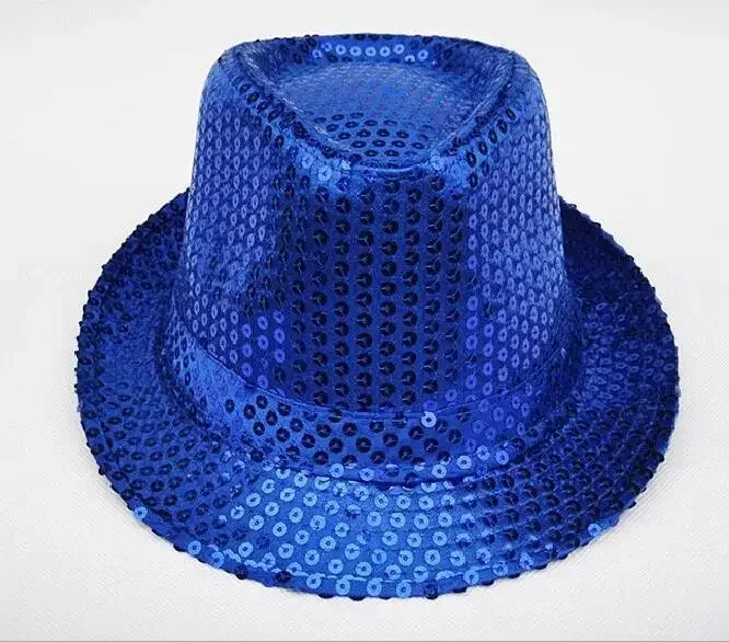 Stage Performance Sequined Hip-hop Hat Children's Day Dance Performance Jazz Hat Men And Women Festival Parties Sequined Top Hat