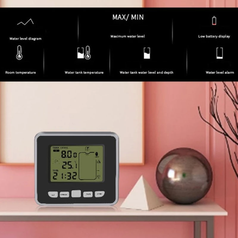 XXUB Ultrasonic Level Meter Accurate Liquid Measurement Device Precisions Ultrasonic Liquid Level Sensoring for Tanks