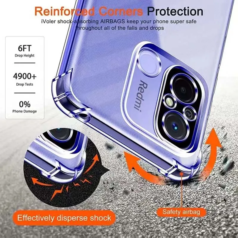 Luxury Clear Shockproof Phone Case - Elegant and Durable Back Cover