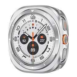 Durable Metal Protective Watch Case for 47mm Watches - Original Drop-Resistant Design (Silver white)