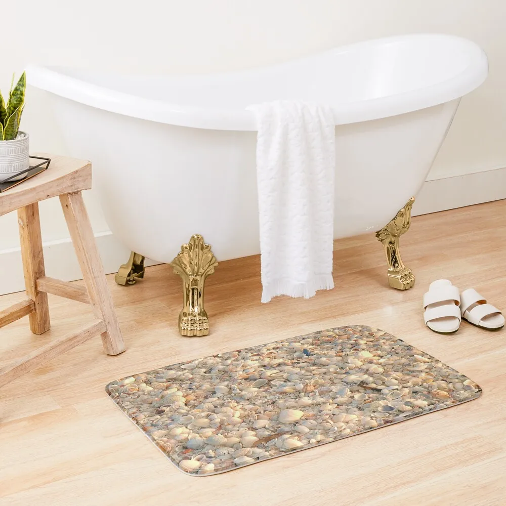 

Seashells from Sanibel Island Bath Mat Toilet Accessories Bathroom Shower Kitchen Mats