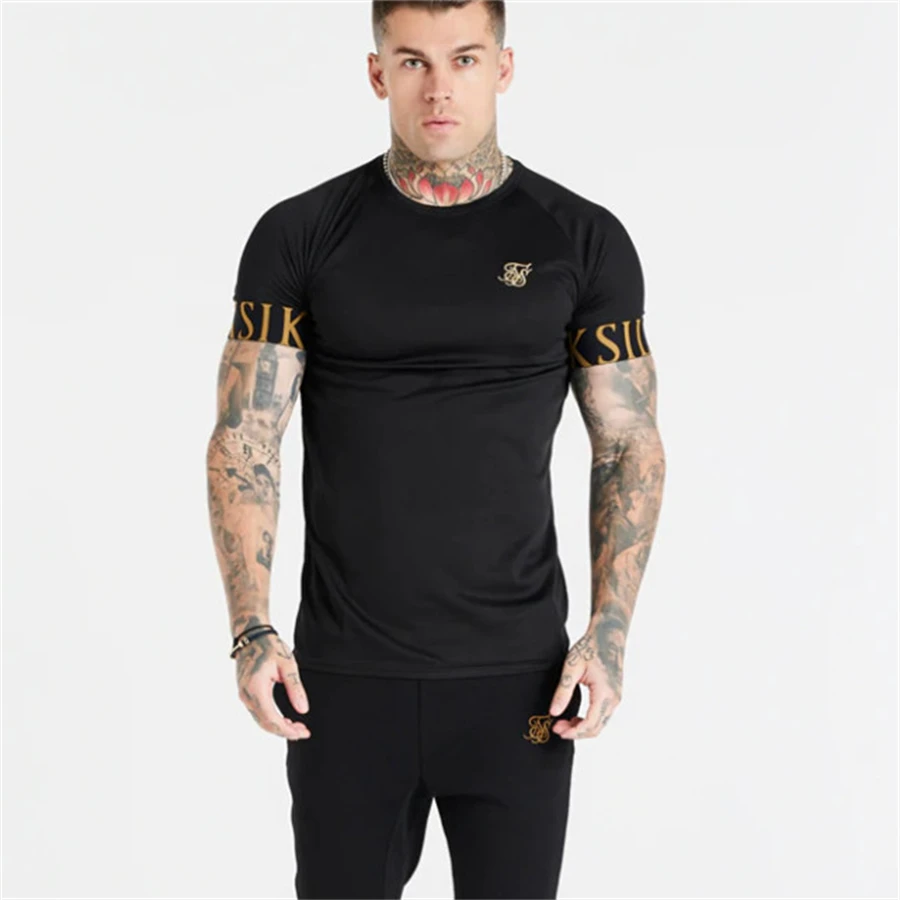 2022 Sik Silk T Shirt Men Summer Short Sleeve Compression Tshirt Mesh Tops Tee Brand Male Clothing Casual Fashion T-shirts Men