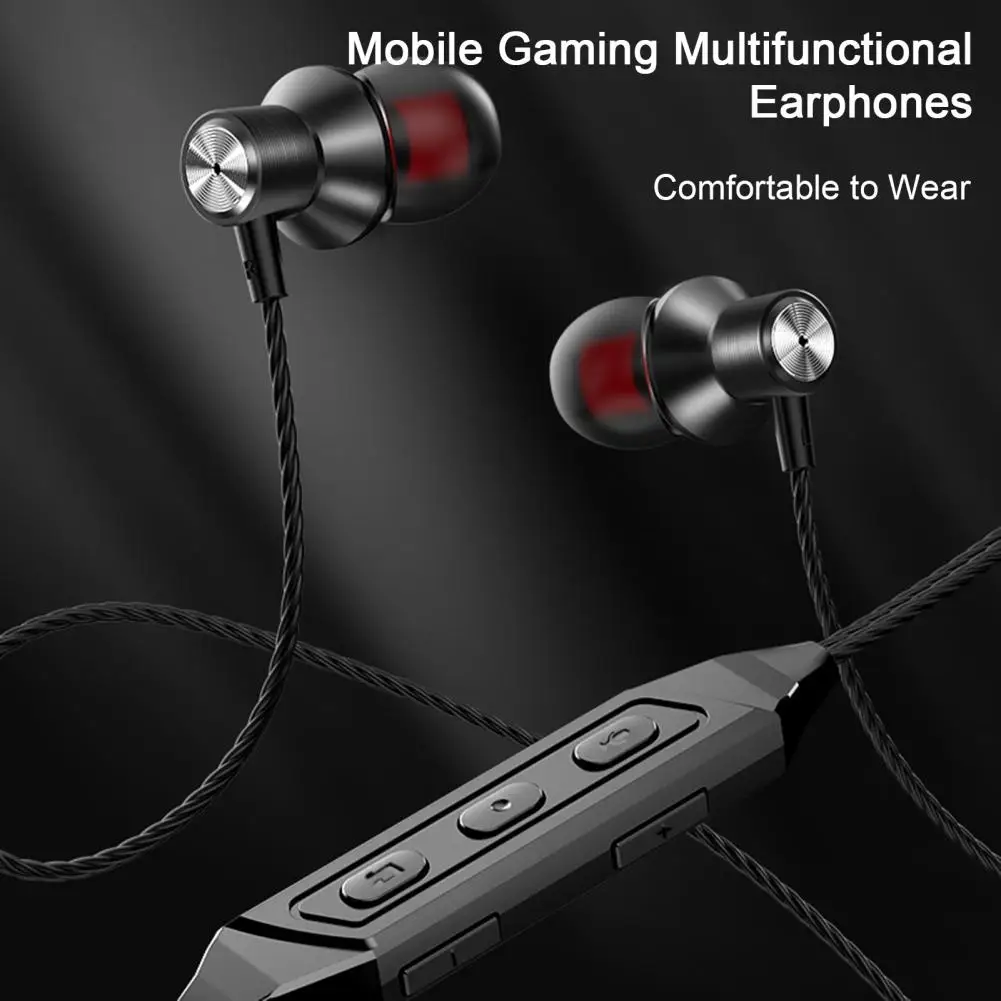 

Sports Headphones Good Slanted In-ear Design Good Fidelity Steady Output Wired Earbuds Computer Accessory