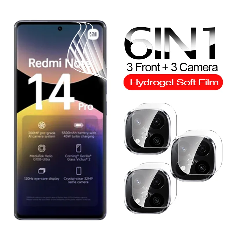 6-in-1 Hydrogel Screen and Camera Protector Film