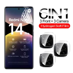 6 - in - 1 Hydrogel Screen and Camera Protector Film - RedmiNote 14 Pro 5G (6 in 1 3Front 3Lens)