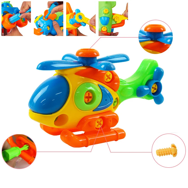 DIY Model Building Block Animal Car Assembly Car Helicopter Dinosaur Motorcycle Model Toys for Kids