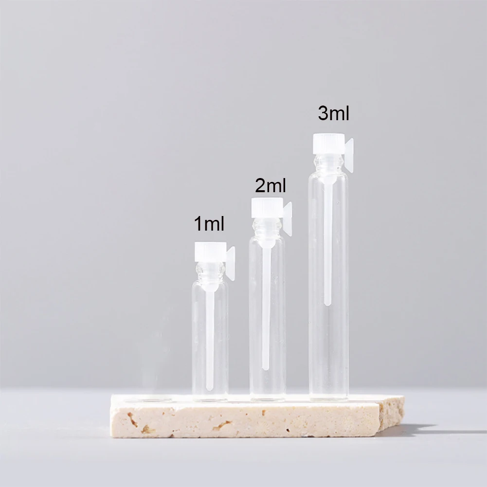 1/2/3ml Empty Mini Plastics Perfume Sample Vials Perfume Bottle Laboratory Liquid Fragrance Test Leak Proof Tube Trial Bottle