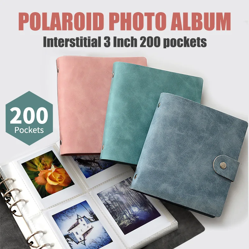  200 Pockets Polaroid Photo Album Book, Instax Mini